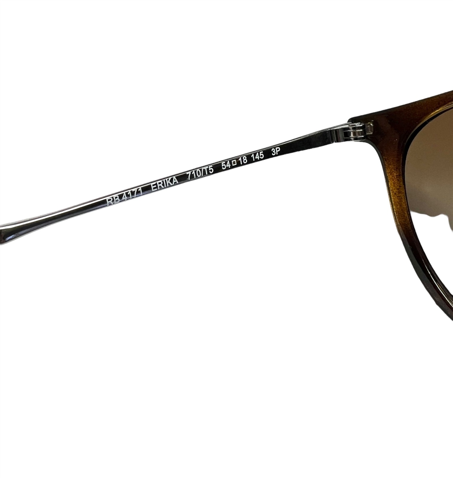 Ray-Ban Erika Sunglasses Polished Brown Tortoise Polarized RB 4171 710/T5 w/case