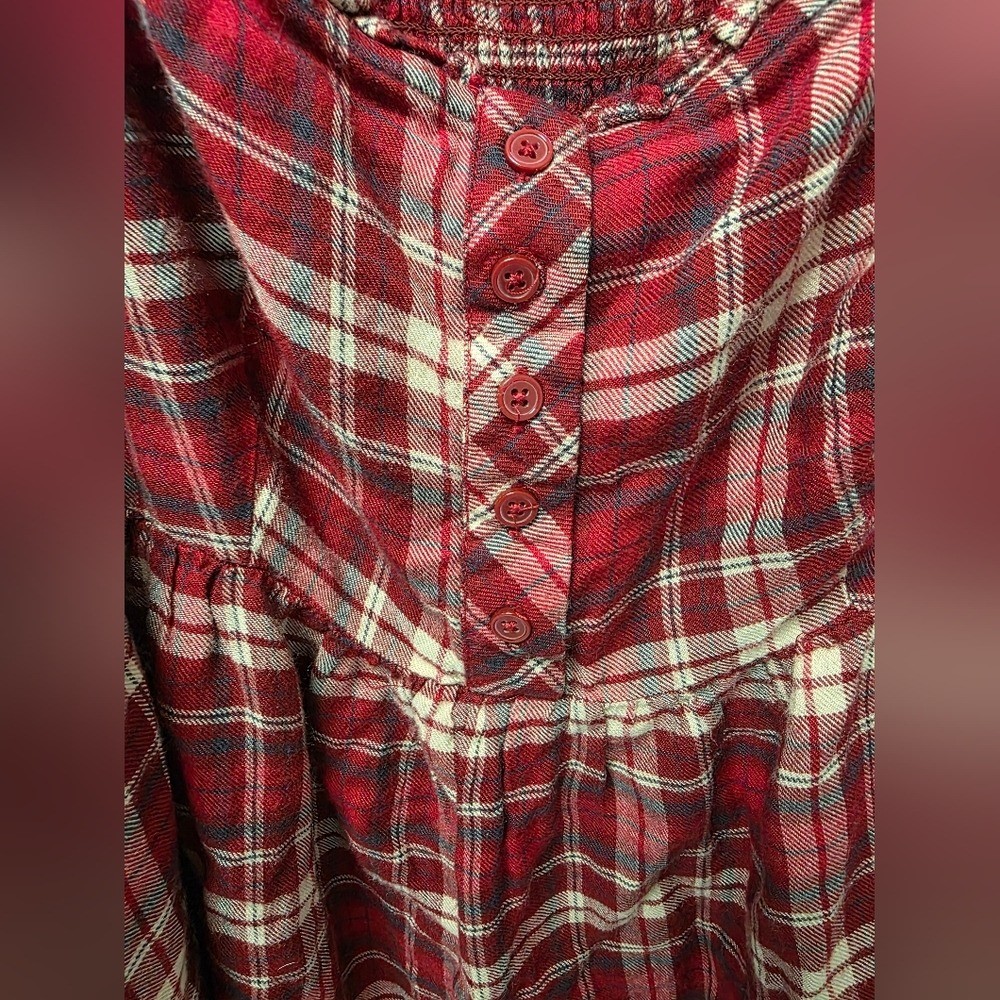 Torrid Red Plaid Babydoll Top Size 1X