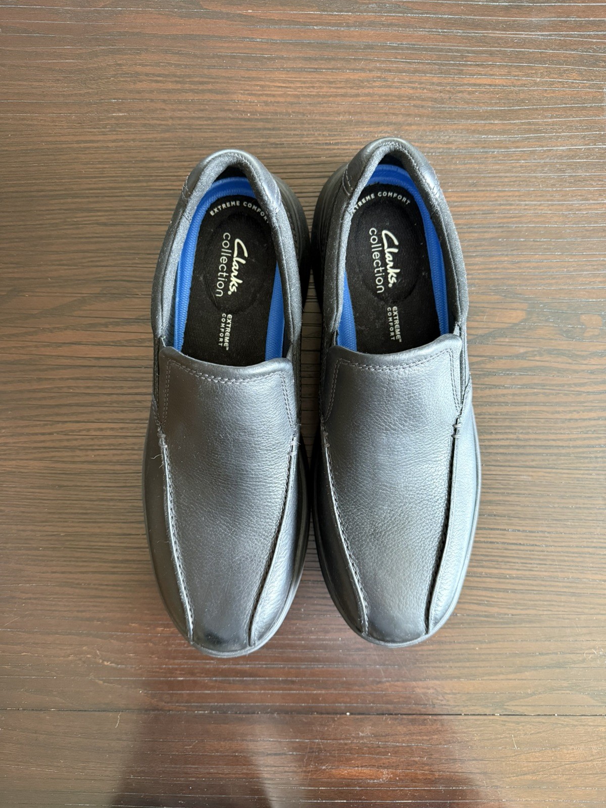 Clarks Bradley Step (slip on) Black Tumbled Leather M13 (SMALL, maybe 12.5?)
