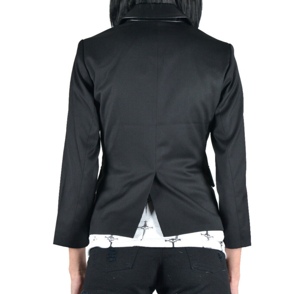 KILL CITY VEGAN LEATHER WORK SEXY ROCKABILLY SHIRT GOTHIC OFFICE JACKET BLAZER