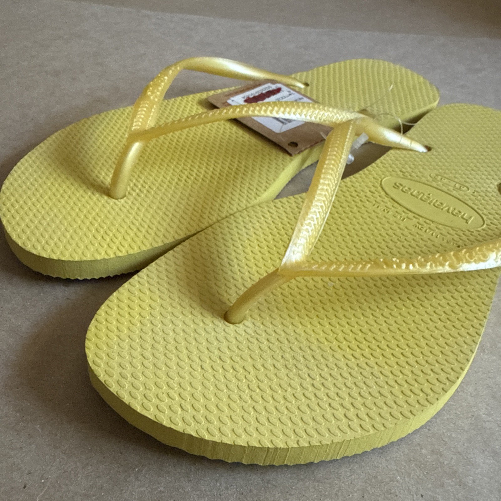 Havaianas Slim Classic Yellow Flip Flops 41/42 – New