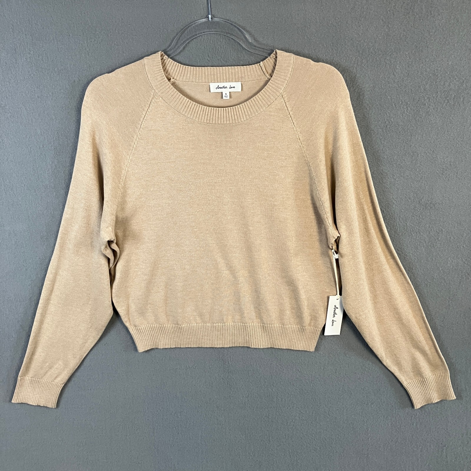 Another Love Women’s Maritza Cropped Pullover Sweater Size S Buckwheat NWT