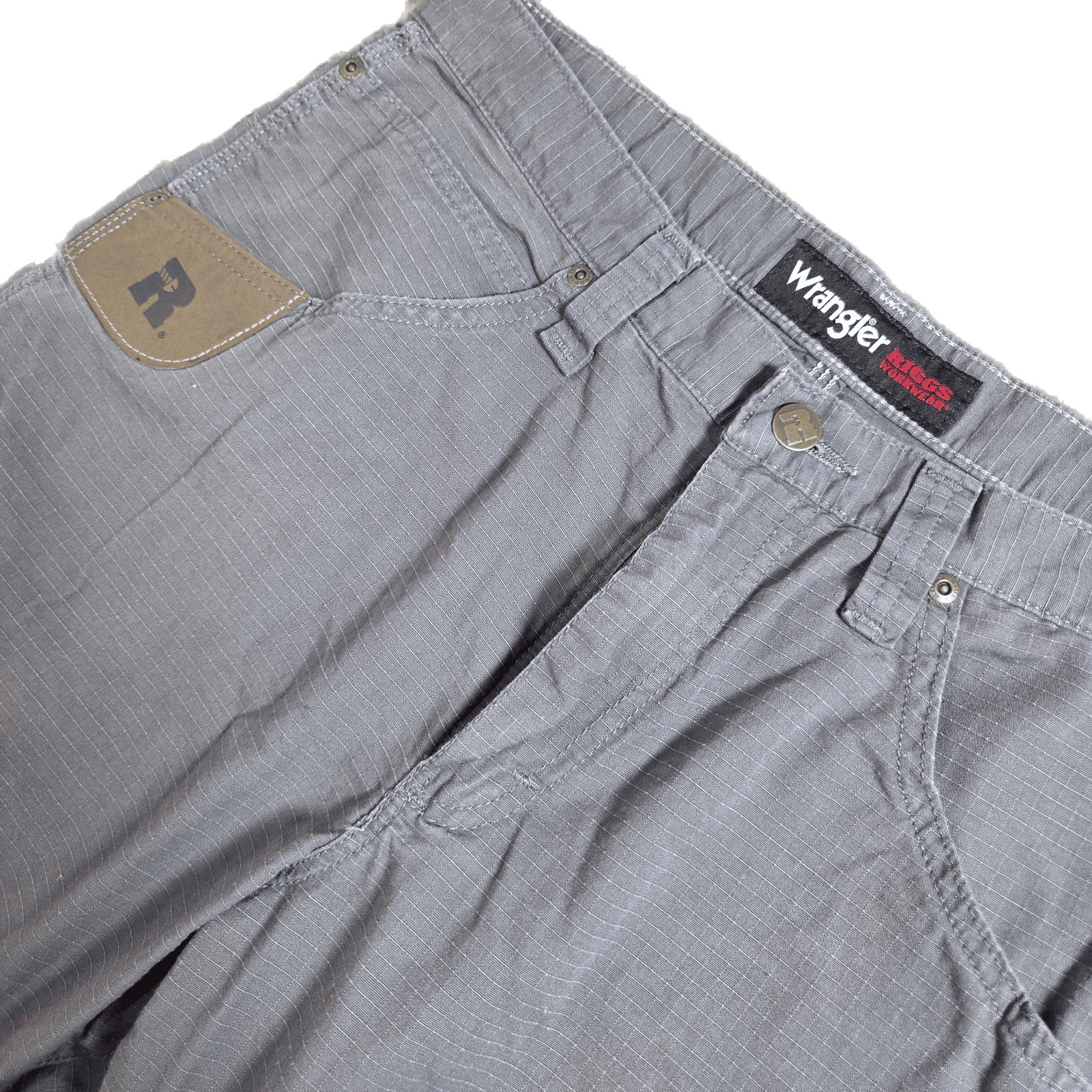 Wrangler Riggs Workwear Mens Ripstop Work Pants 32×30 Gray Utility Cotton