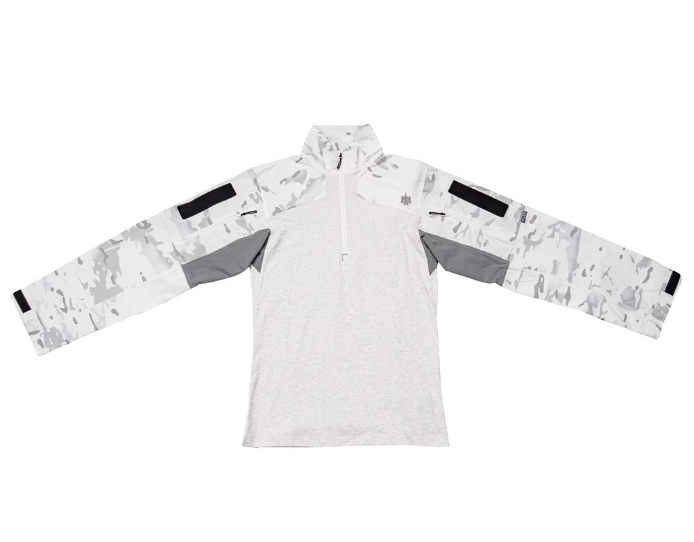 Airsoft Men’s Tactical Combat Shirt Long Sleeve Army Military Pullover Snow Camo