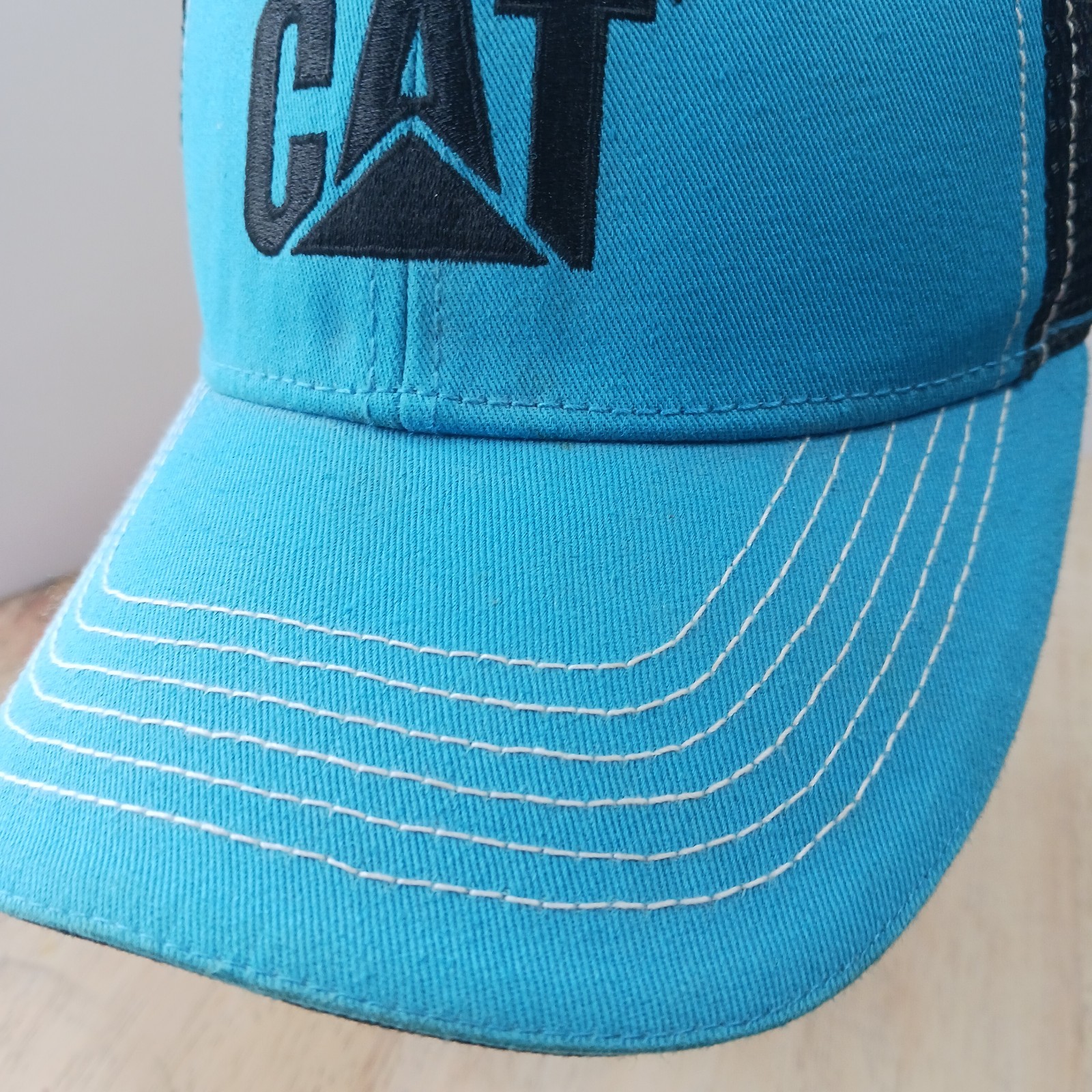 EUC CAT Carolina CAT 2-Tone Mesh Cap Hat OSFA Construction Heavy Machine