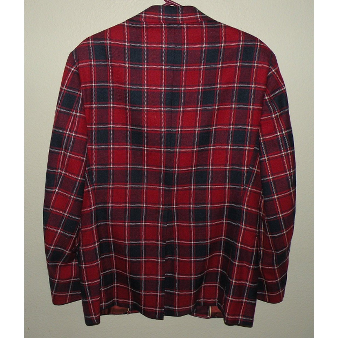 Vtg Mosher’s Ltd. Deansgate Men’s 42 Jacket Sport Coat Red Plaid Wool Blend