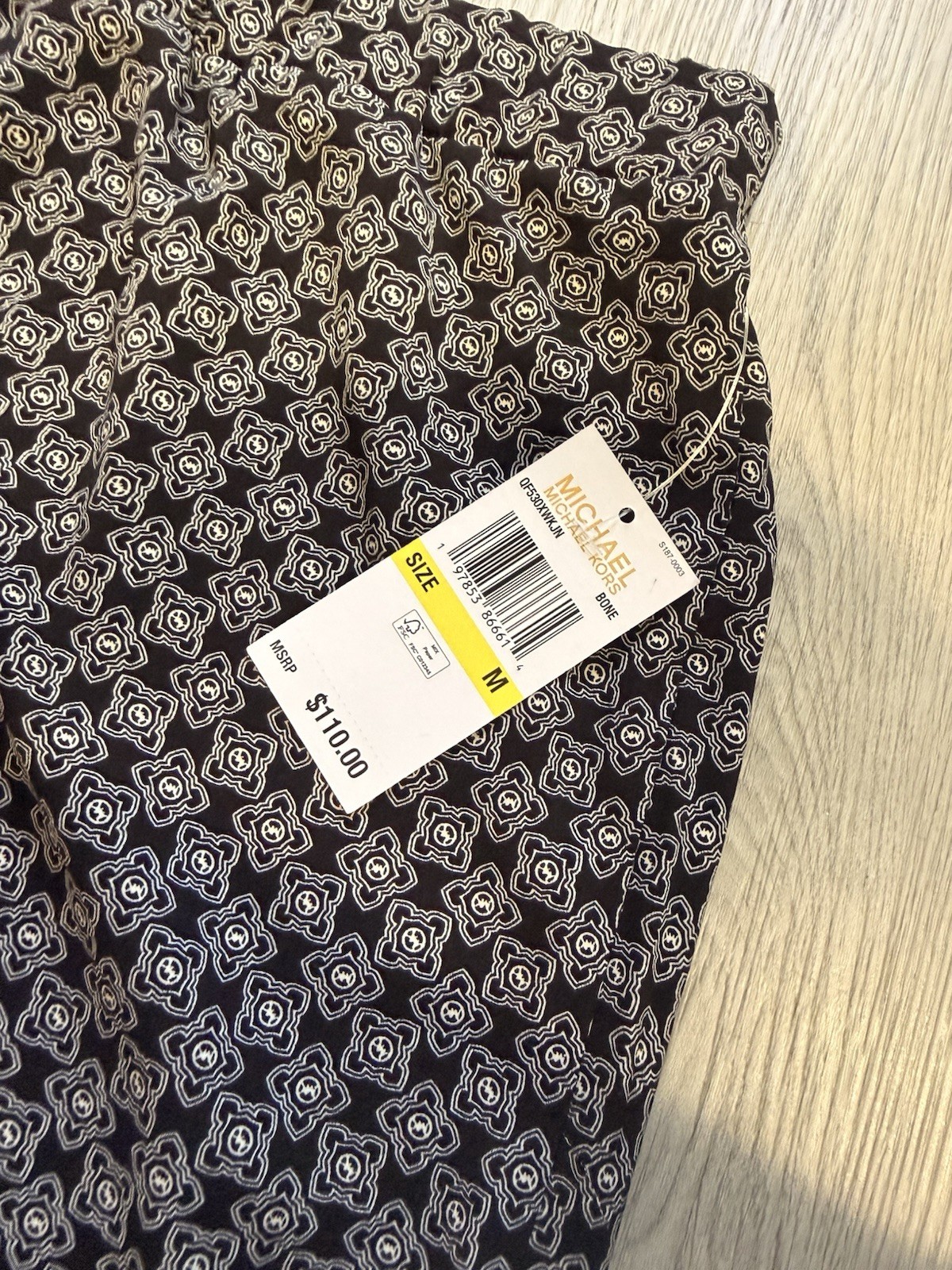 Michael Kors Women’s Black Patterned Dress Pants Size M
