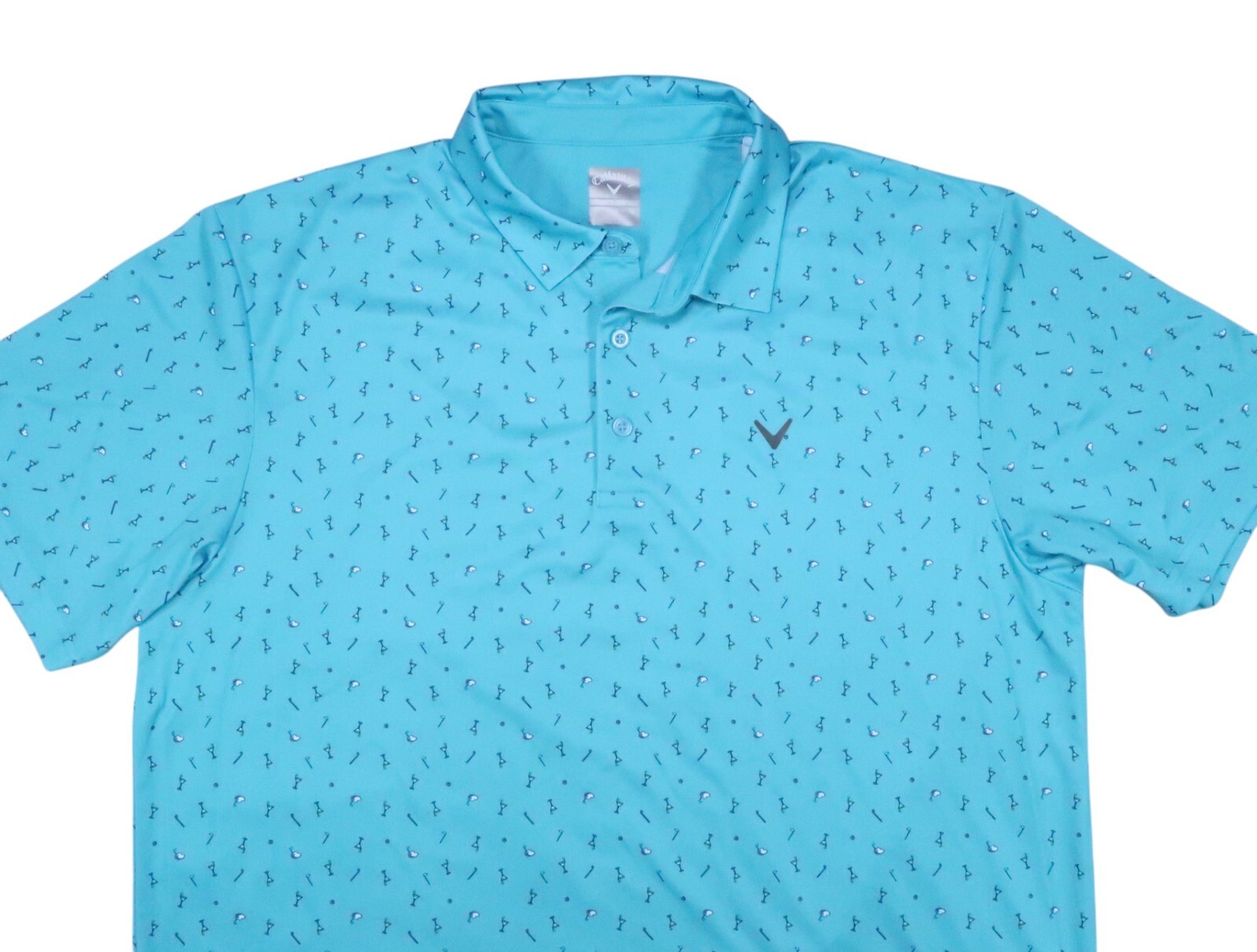 CALLAWAY jerse MENS XL POLO SHIRT PERFORMANCE GOLF CLUB COCKTAIL MARTINI PRINT