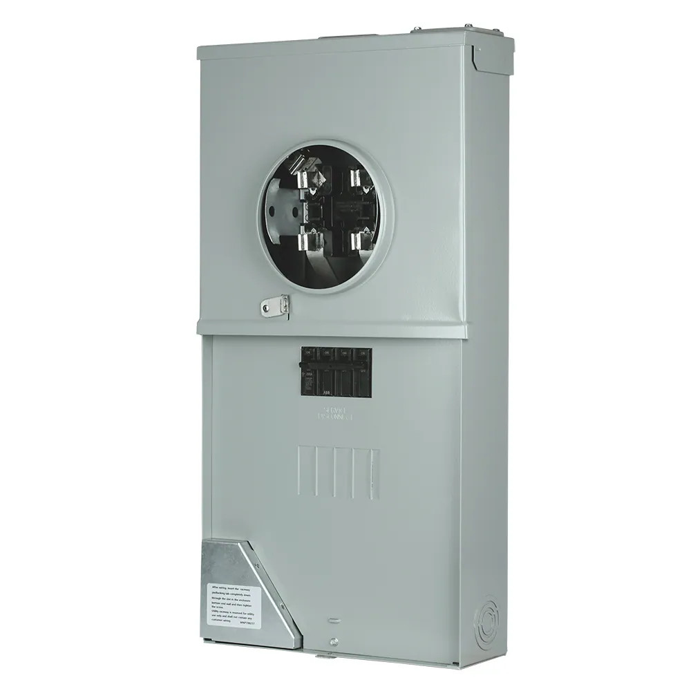 ABB ReliaHome 200 -Amp 4 -Spaces 8 -Circuit Outdoor Main Breaker Meter Com|13601