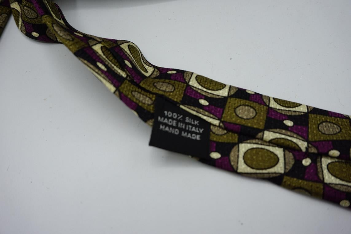 Silk Tie Necktie Stefano Milano Wide 3-3/4″