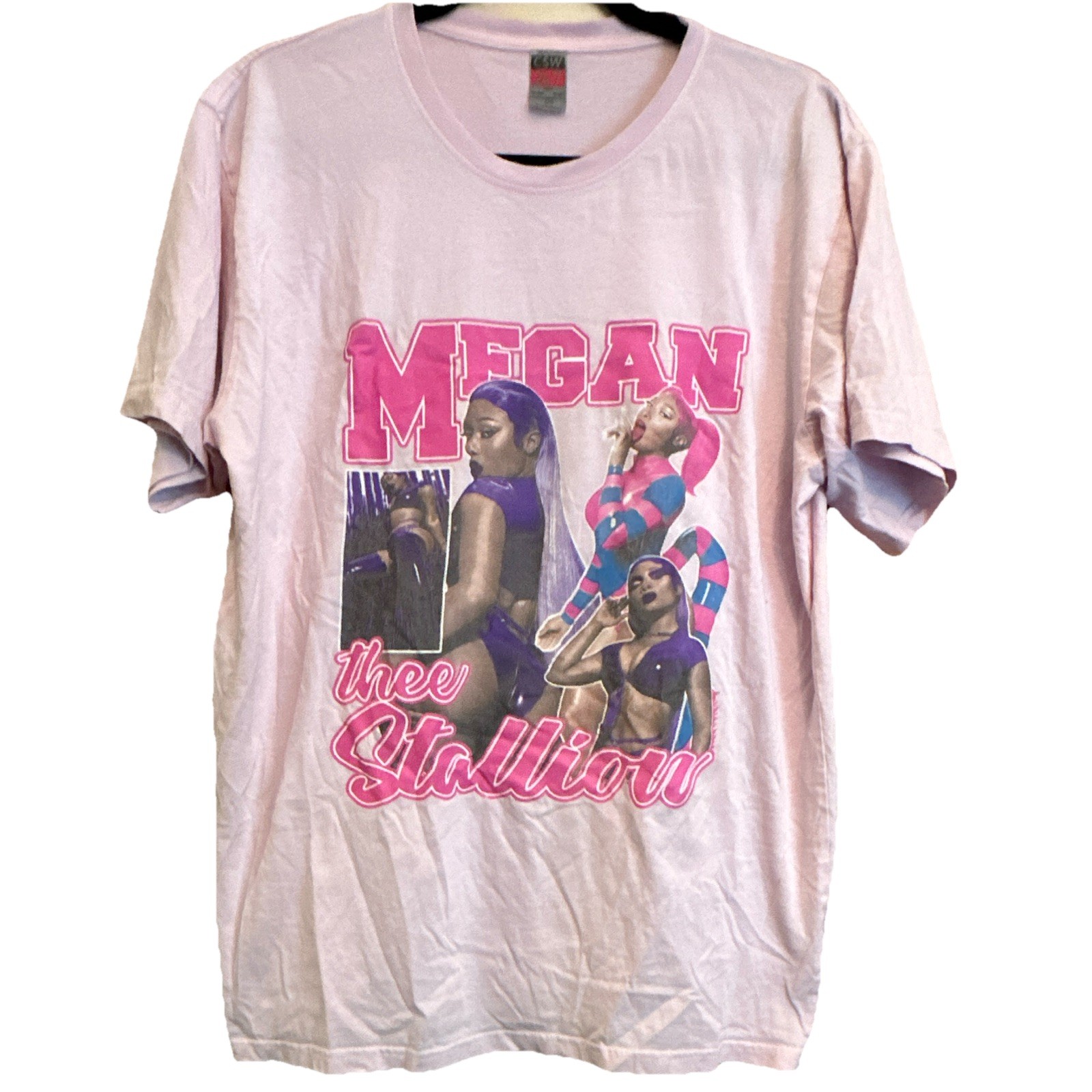 CSW 24/7 Megan Thee Stallion Hotgirl Summer Tour Pink Graphic Tee Men’s L