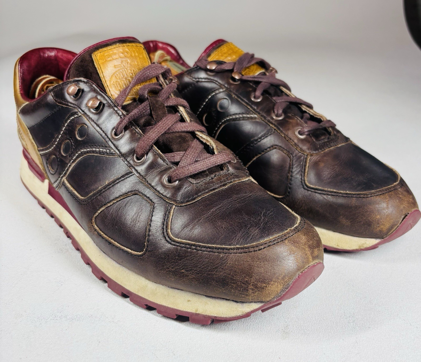 Wolverine x Saucony Shadow Original 1000 Mile Men 12.5 Leather Sneakers Rare USA