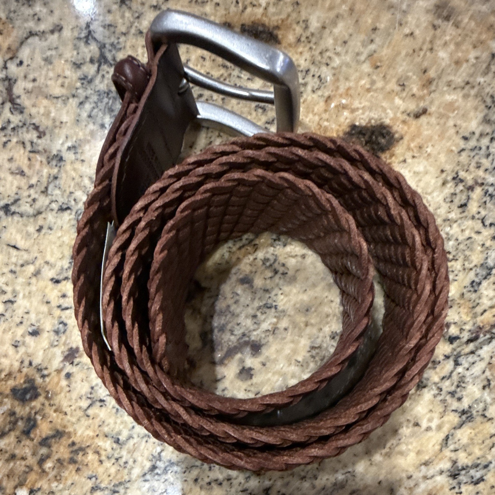 Polo Ralph Lauren Brown Braided Adjustable Belt, Size 34