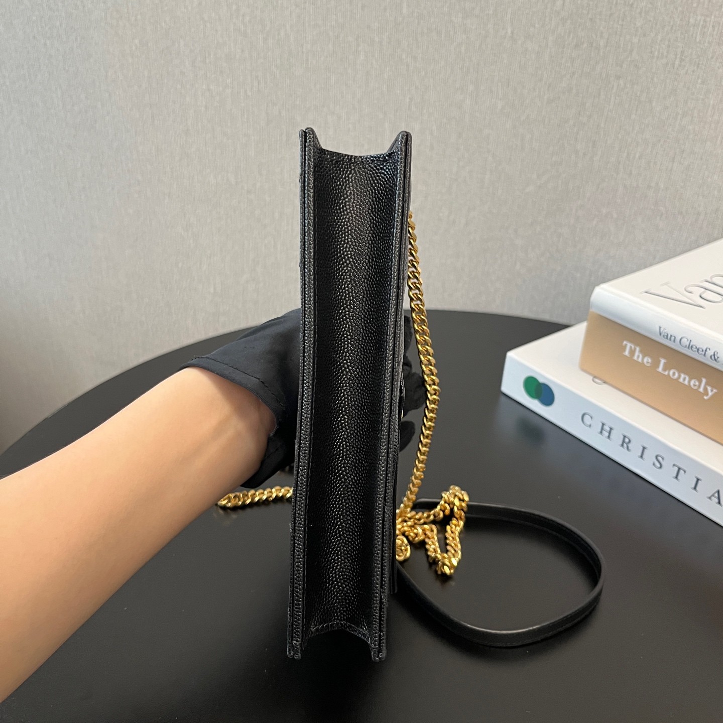 YSL Monogram Envelope WOC Small Black Caviar Calfskin Crossbody US Ship