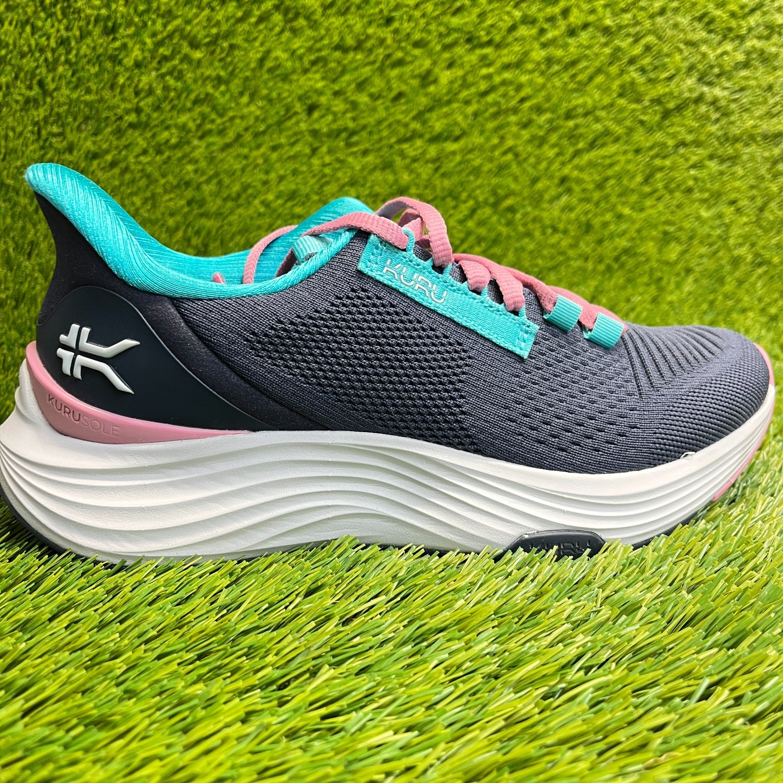 Kuru Atom 2 Womens Size 7.5 Blue White Athletic Running Walking Shoes Sneakers
