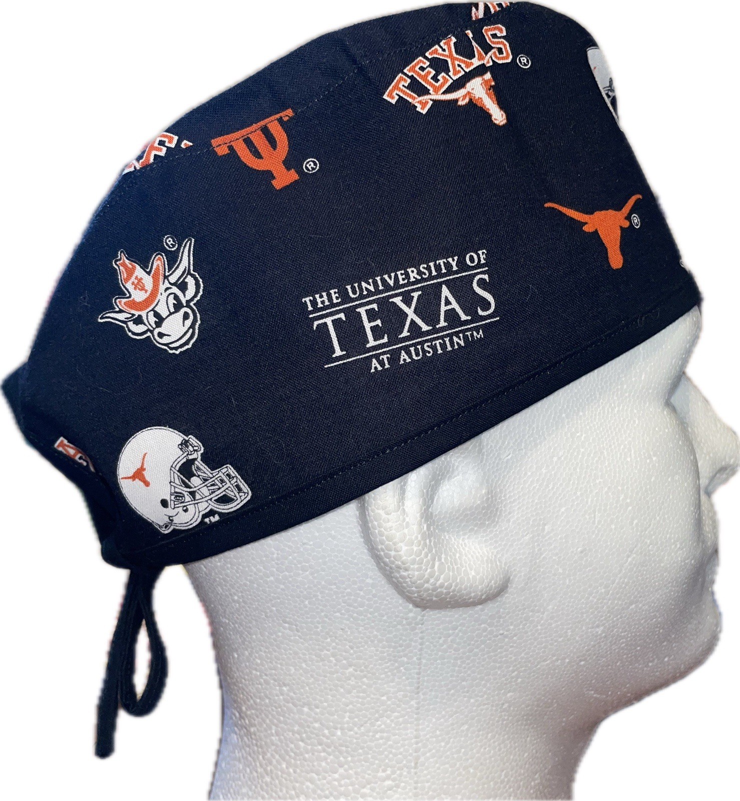 NCAA Texas Longhorns RARE Black Scrub Hat Chemo Cap