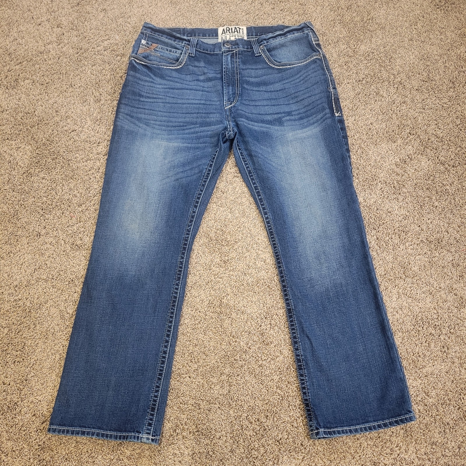 Ariat M4 Men Jeans 40×32 Low Rise Boot Cut Denali Stretch Western Workwear