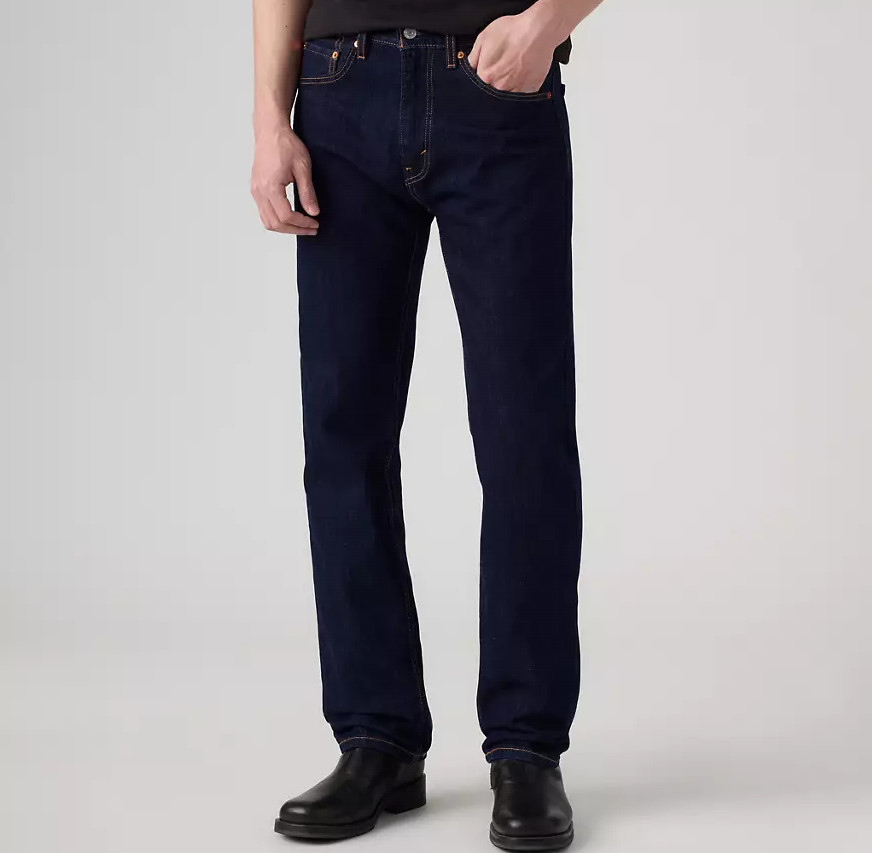 Levi’s 505™ Regular Men’s Jeans, Rinse – Dark Wash – Non Stretch (NEW WT)
