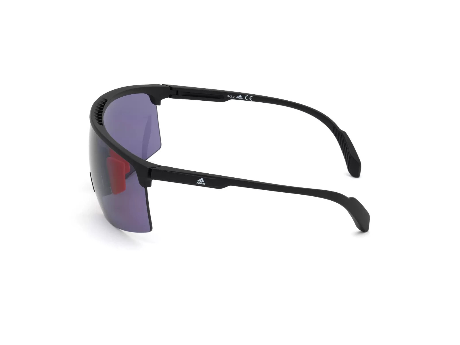 Adidas SP0005 02A Matte Black Plastic Half-Rimless Sunglasses Frame 137-135