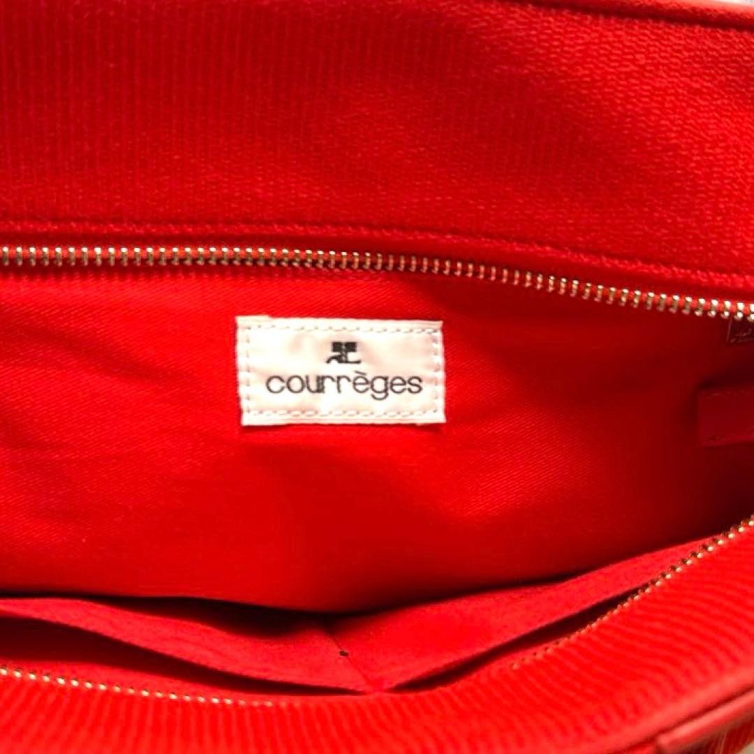Courreges handbag red 10.6 inch