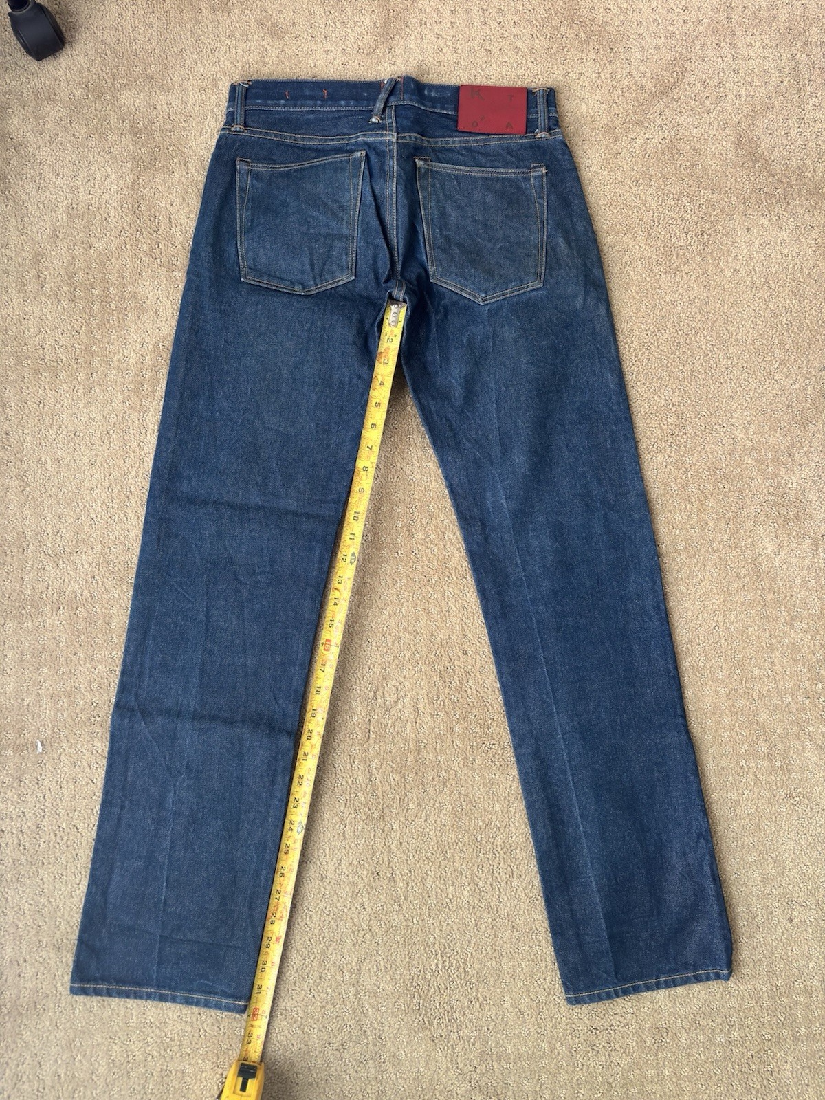 KATO HIROSHI Hammer Straight Raw Selvedge Dark Blue Jeans size 30