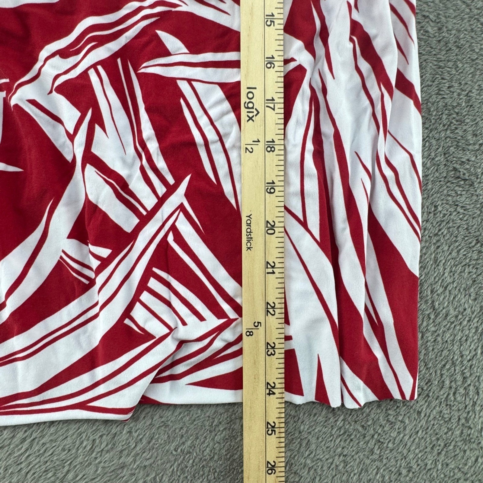 Dreamsuit by Miracle Brands Tankini Top Womens 10 Red White NEW Tropical Palm