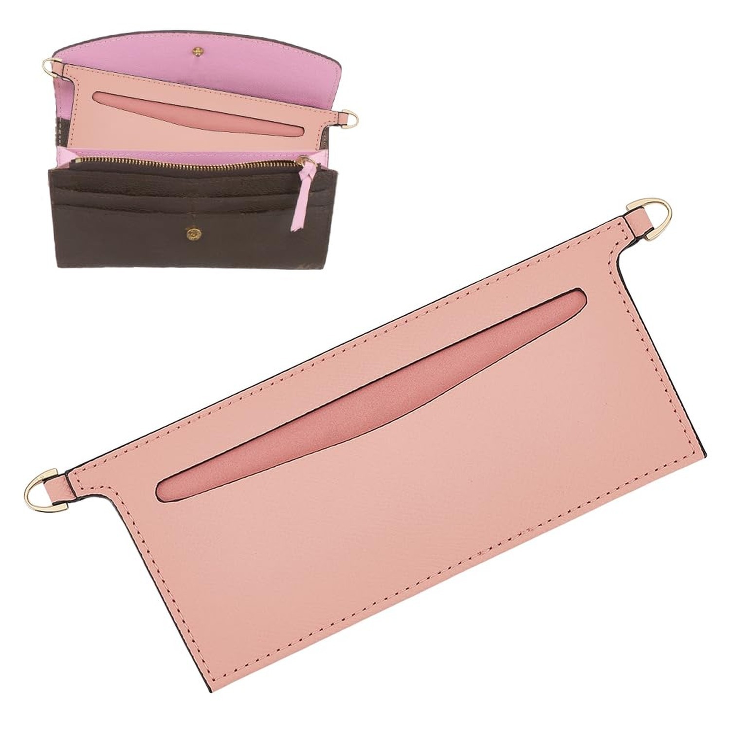 WADORN PU Leather Microfibre Purse Insert Organizer Conversion, 3.14x 6.49 In…