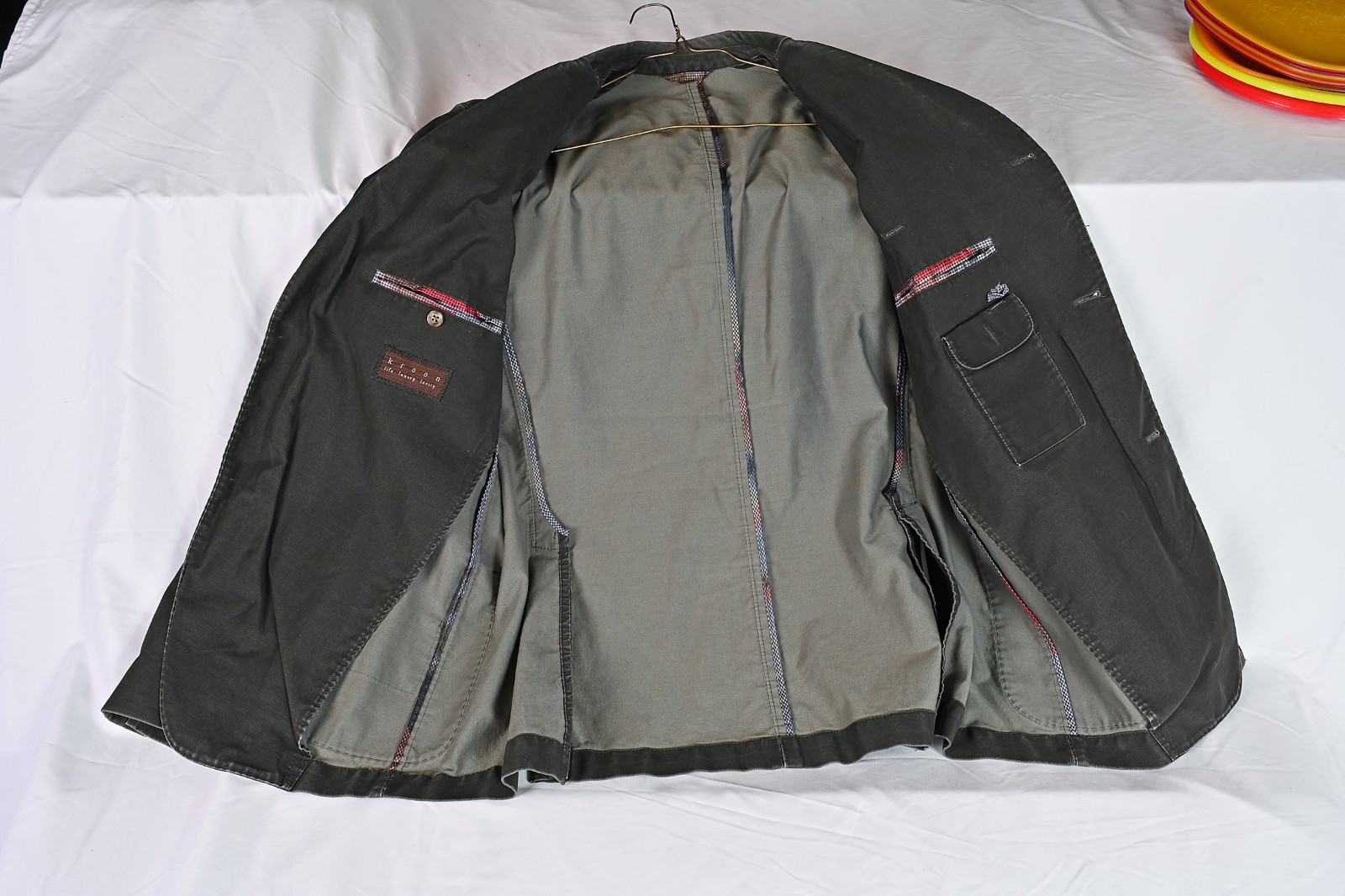 Kroon 2-Button Cotton Blend Jacket Blazer Black Men’s Size 40L