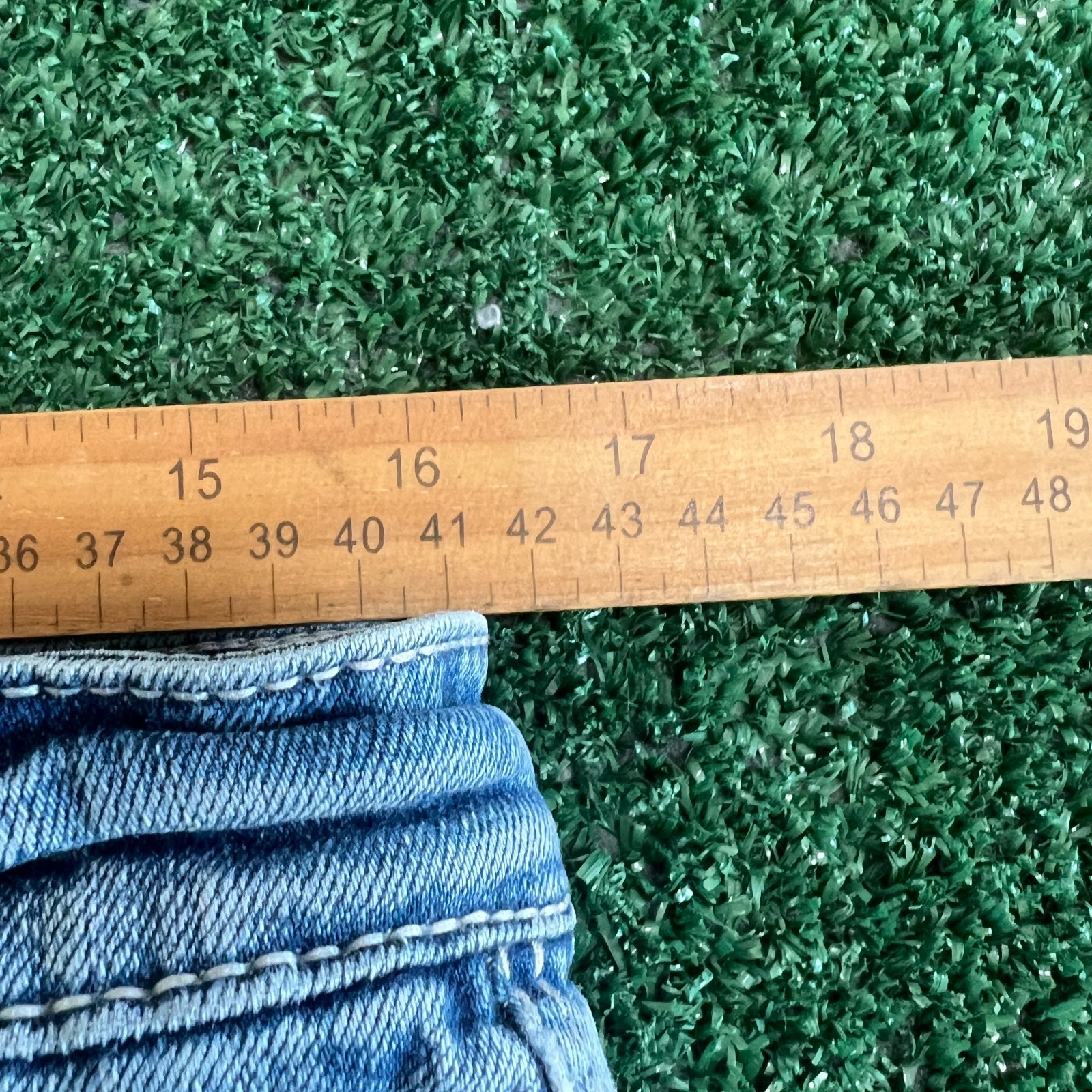 BKE Jake Straight Leg Distressed Stretch Mens 32×31″ Jeans Blue Ripped Slim