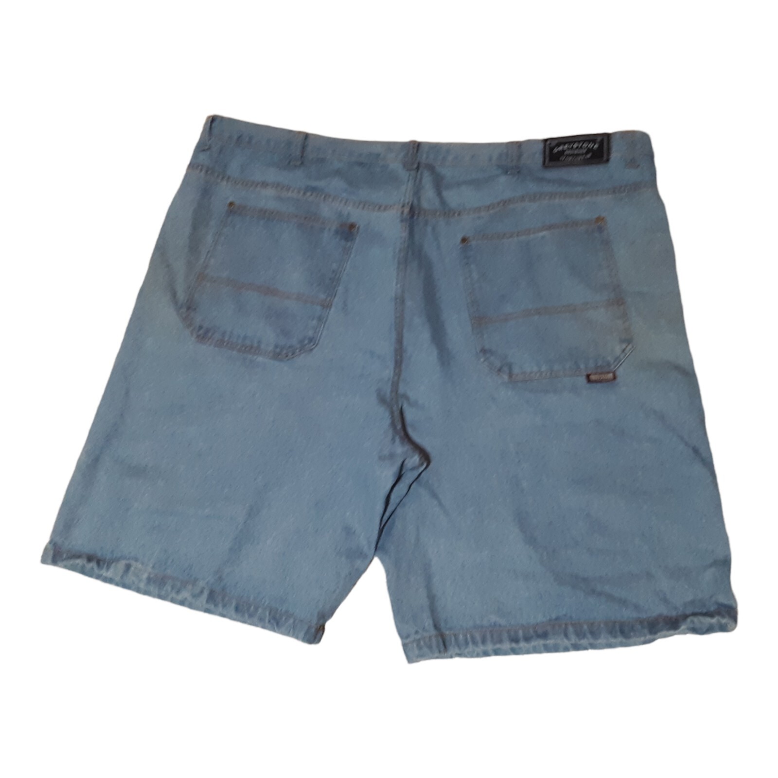 Greystone Designs Mens Blue Denim Shorts Size 52 Heavyweight Light Wash Gorpcore