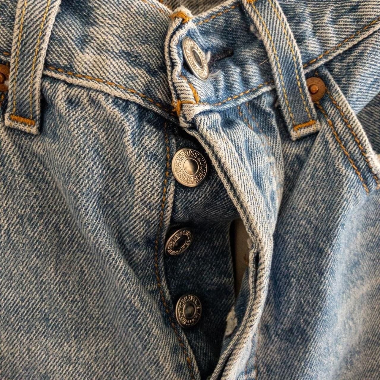 Levi’s 501 Original Fit Button Fly Distressed Blue Jeans 24” x 30”