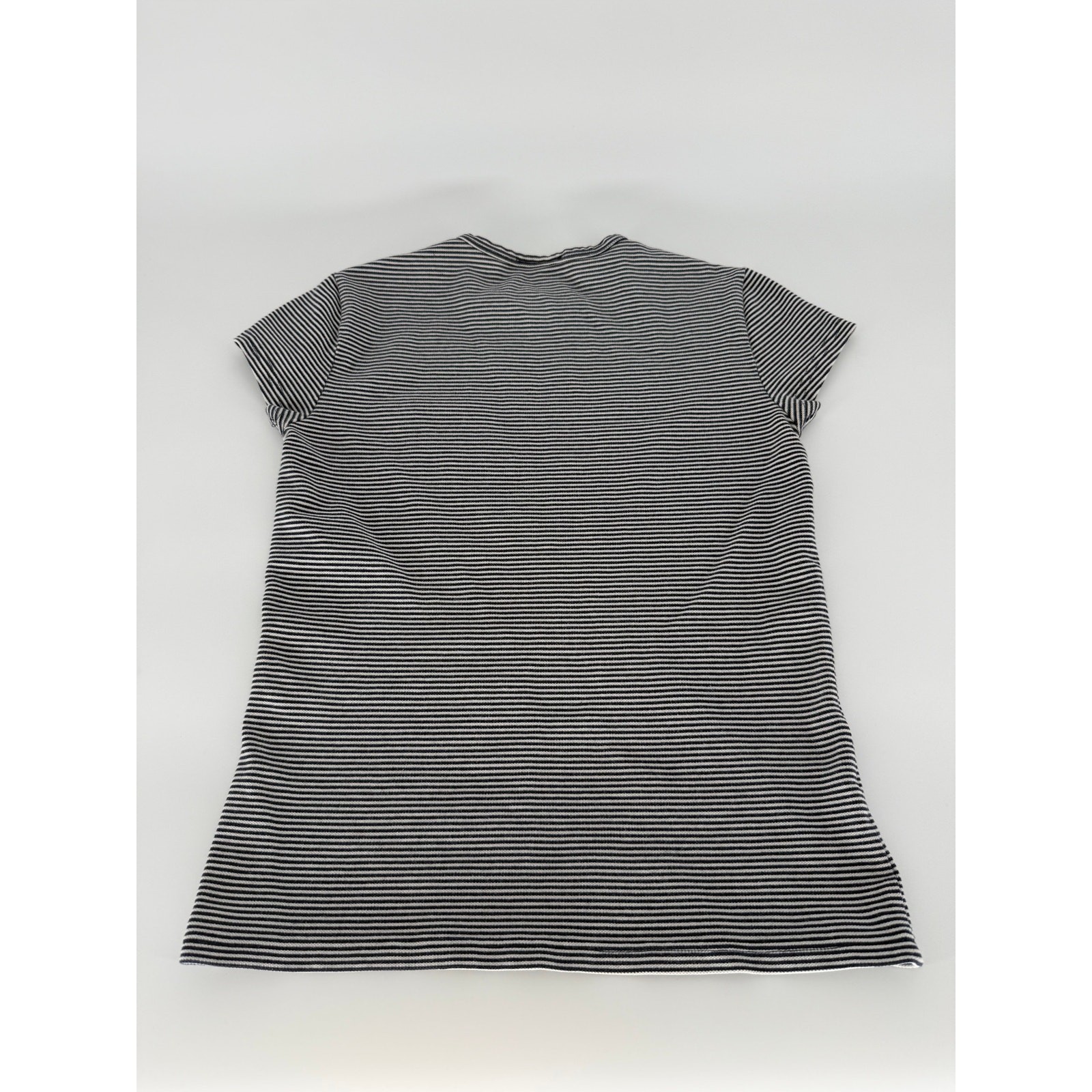 Polo Jeans Co Ralph Lauren Womens Small Black White Stripe Pocket T Shirt USA