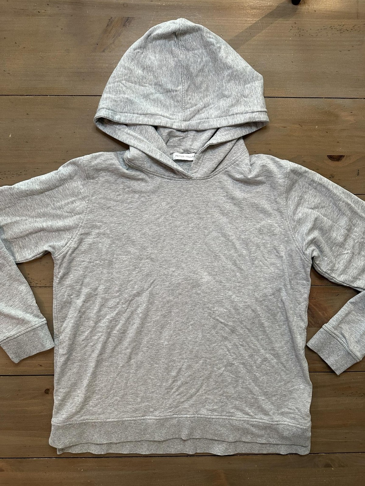 Peter Millar Hoodie Womens Medium Gray Pullover Lightweight Cotton Modal Blend