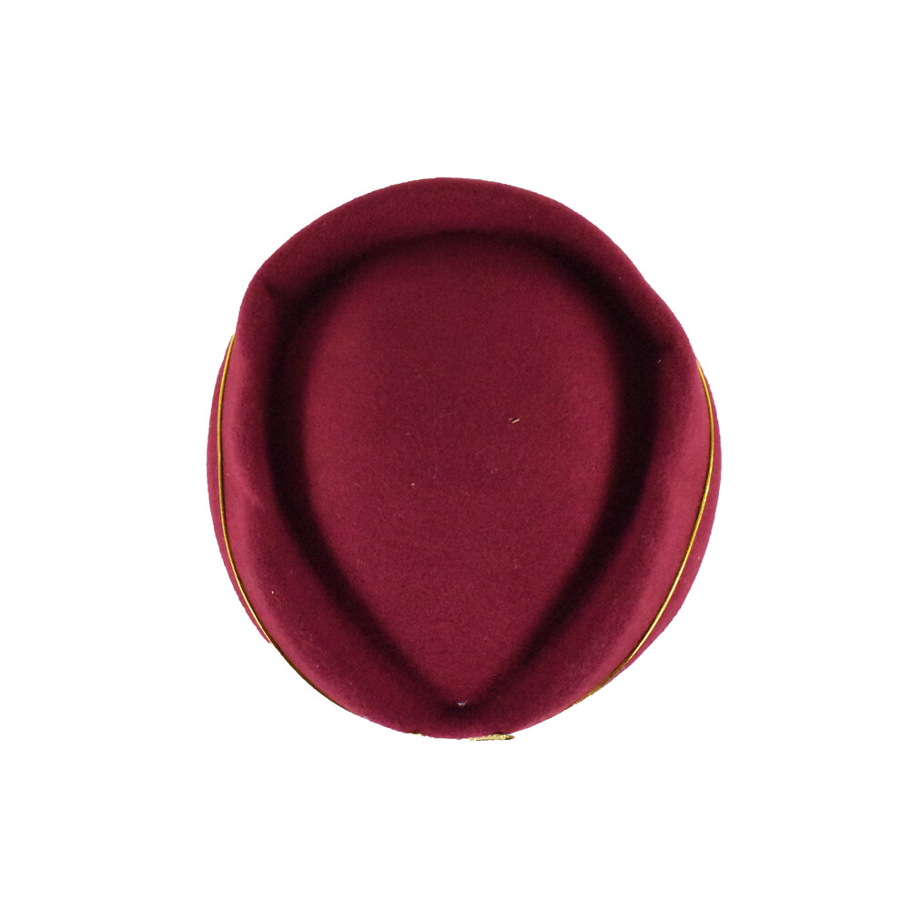 Airline Stewardess Flight Attendant Air Hostess Vintage Looking Hat Wine Red