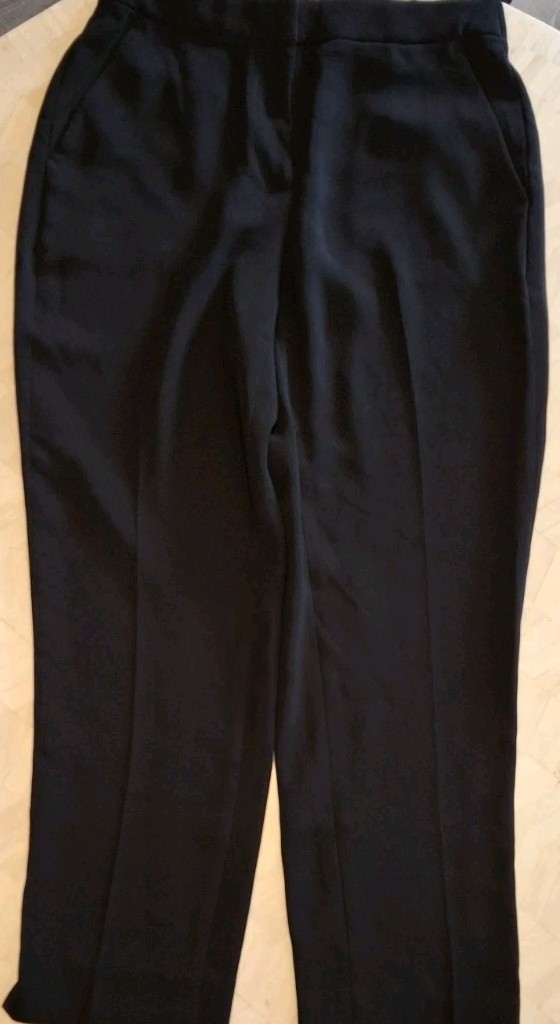 J. Crew Easy Pants Mate Crepe Black Pull On Elastic Waist Career Size 4