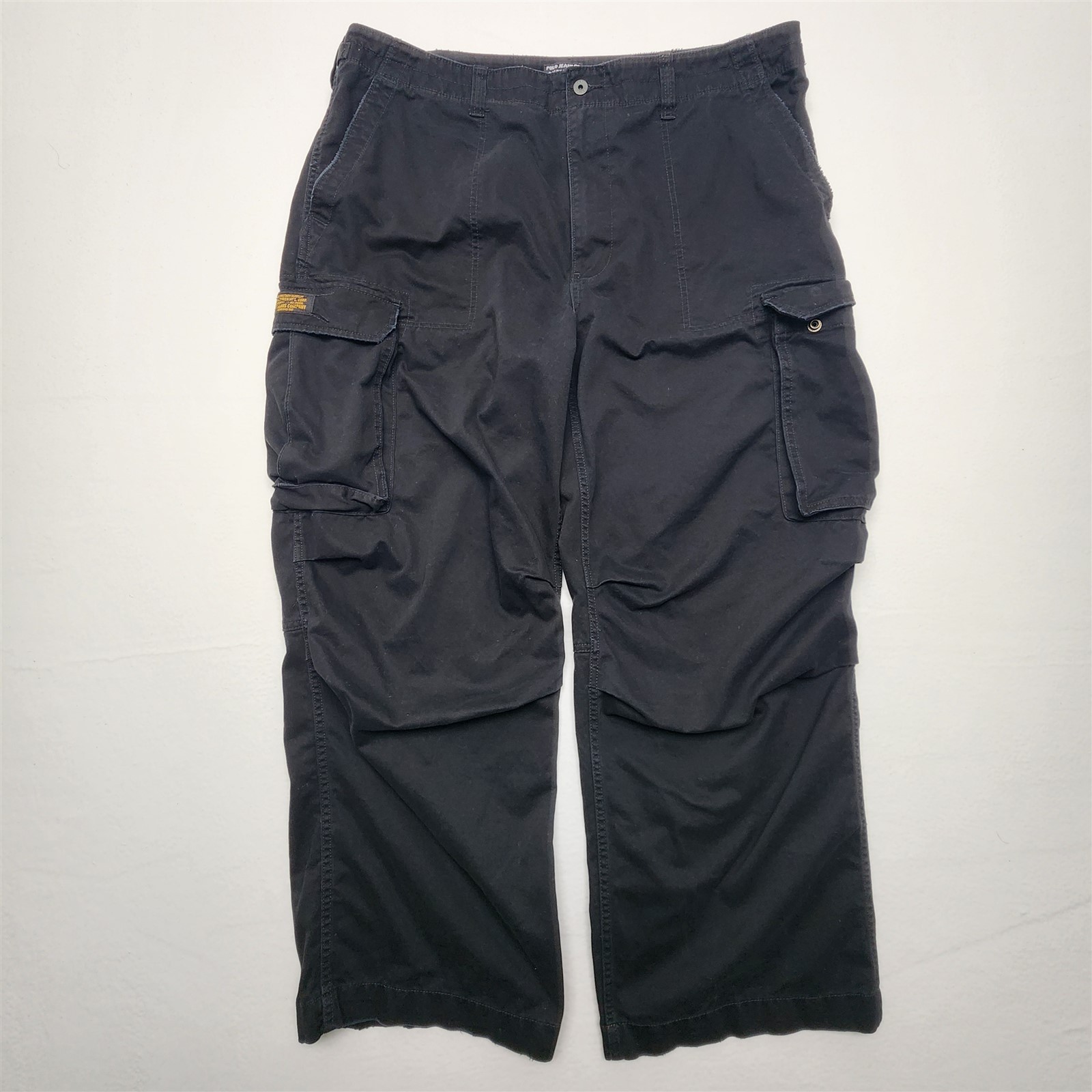 Polo Jeans Ralph Lauren 42×30 Black PRL 067 Military Suprlus Cargo Pants Mens