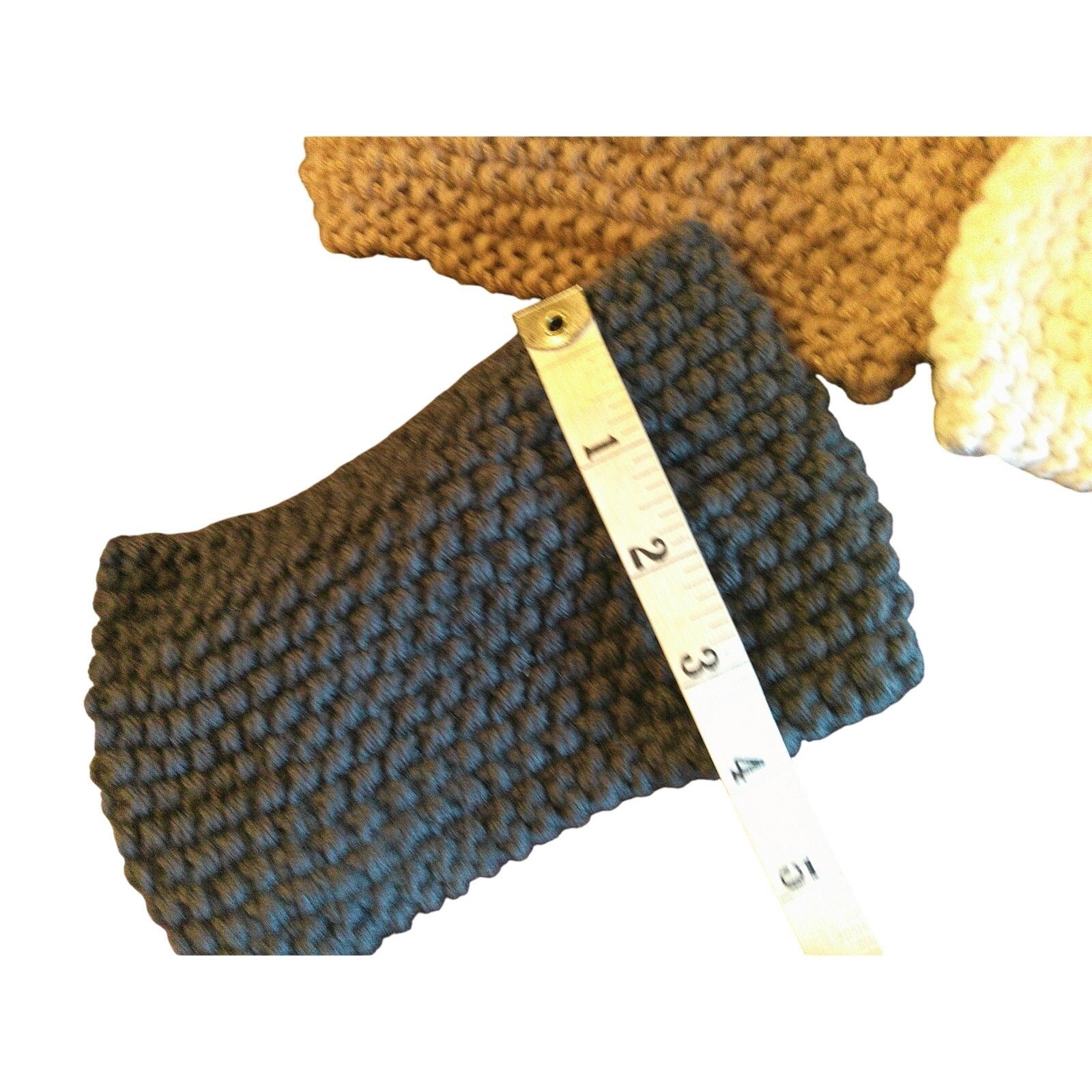 Bow Crochet Knit Headbands 4-Pack | Brown Black White Gray | 8″x4″ New