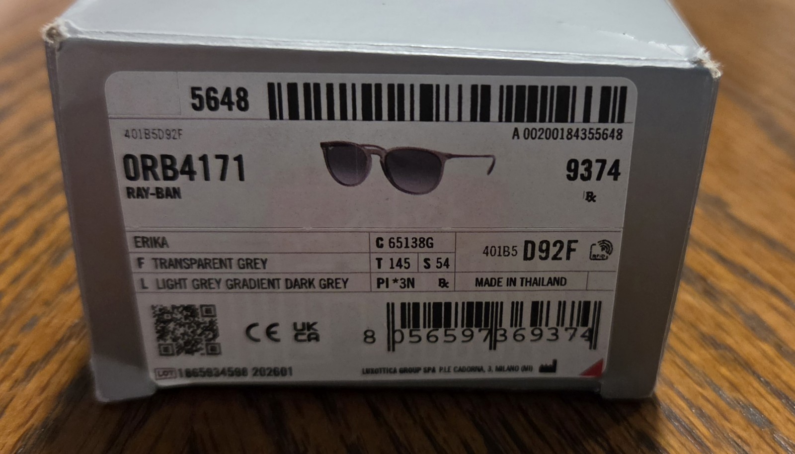 Ray•Ban Erika Sunglasses ORB4171 Grey