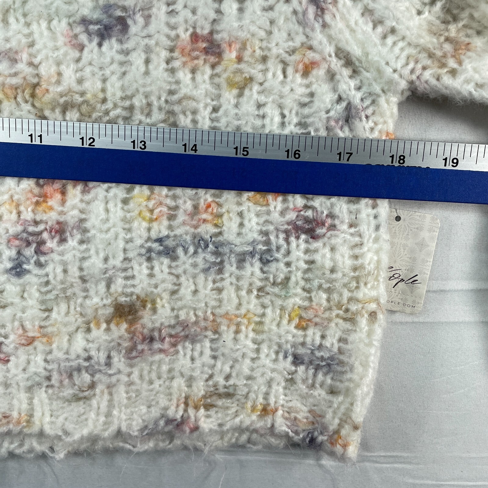 Free People Sweater Womens size Medium Ivory Multicolor Knit Sunset Cloud New