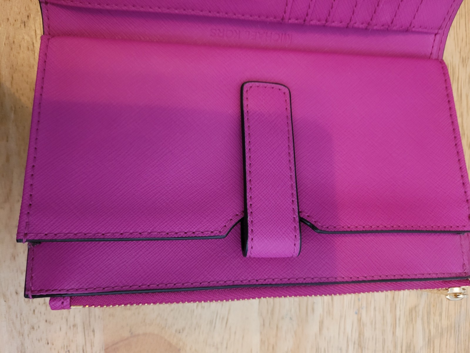 Michael Kors Jet Set Travel Double Zip Wristlet Wallet Fuschia