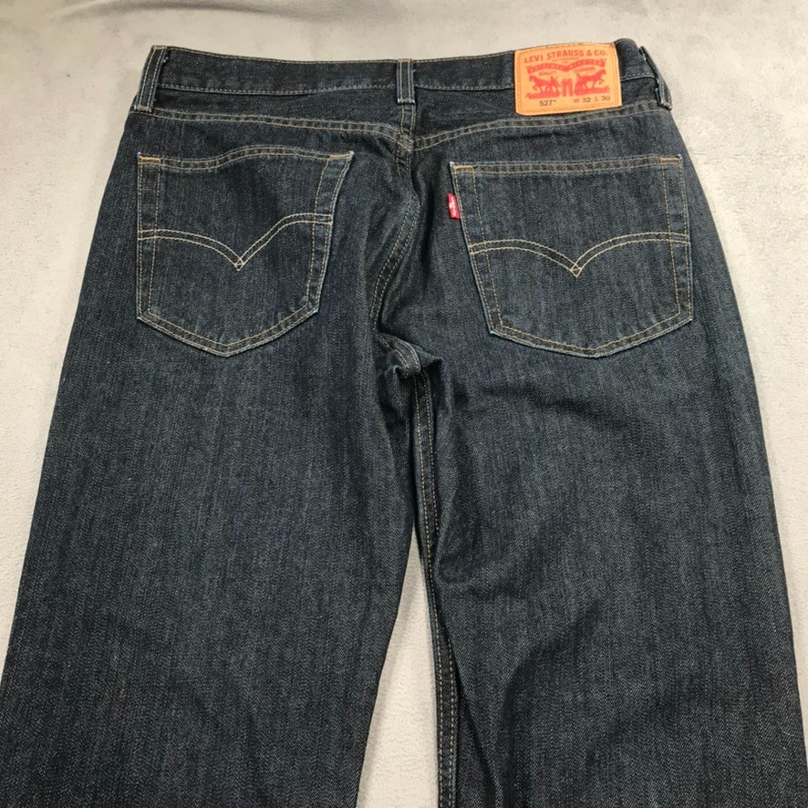 Levi’s 527 Jeans Men’s 32×30 Blue Denim Rinse Dark Wash Slim Boot Cut Western