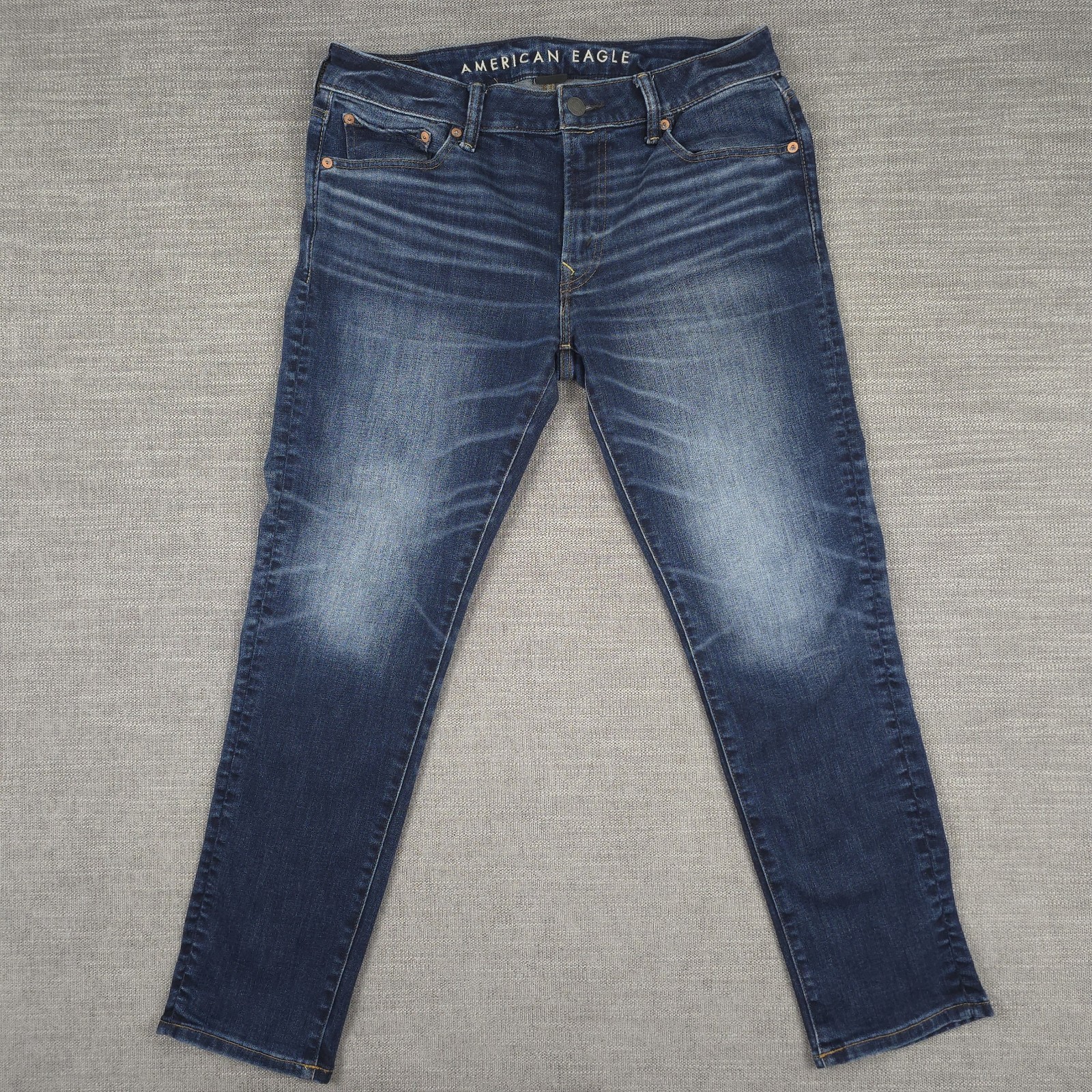 American Eagle AirFlex+ Temp Tech Slim Jeans Men 32×28* Dark Wash Stretch Denim
