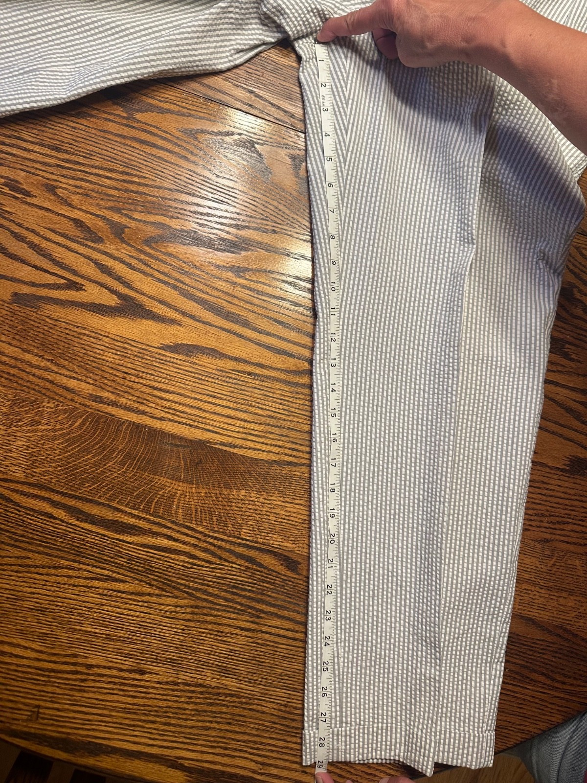 Brooks Brothers Seersucker Suit 42R 36×29 Gray White Stripe Cotton Pleated Cuff