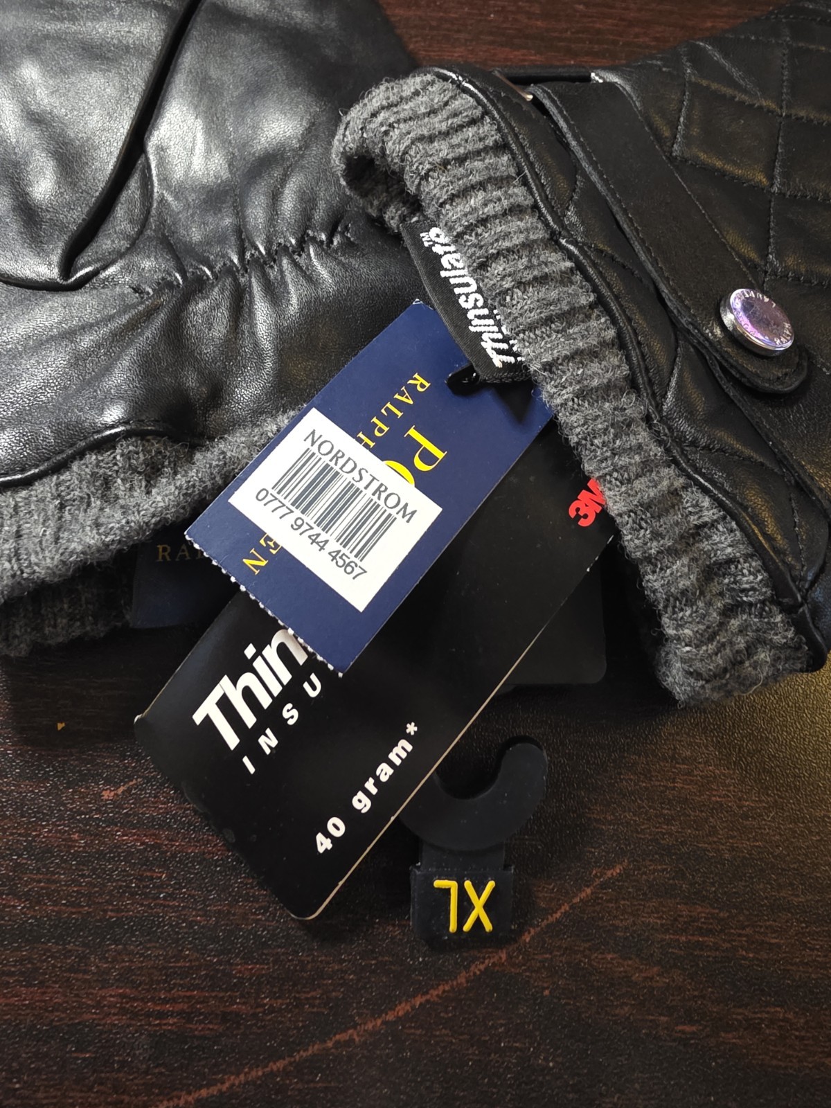 Polo Ralph Lauren Leather “Thinsulated” Gloves XL