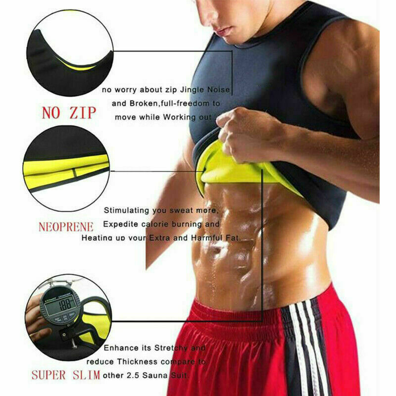 Men’s Body Shaper Vest For Slimming Tummy Waist lose Weight Compression Shirt US