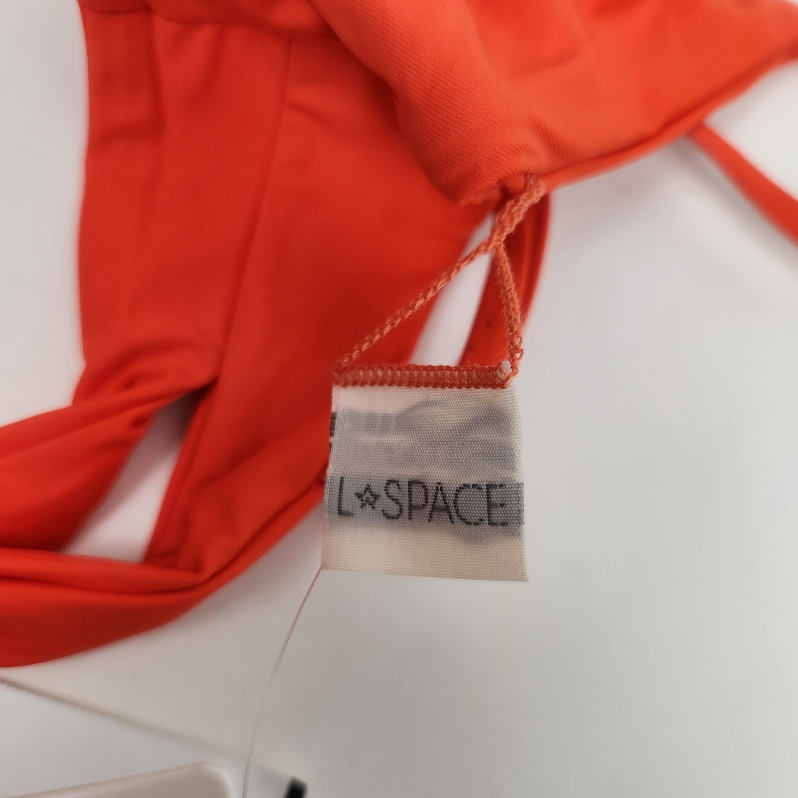 L*Space Flashback Bikini Top in Poppy Orange Size Small NWT