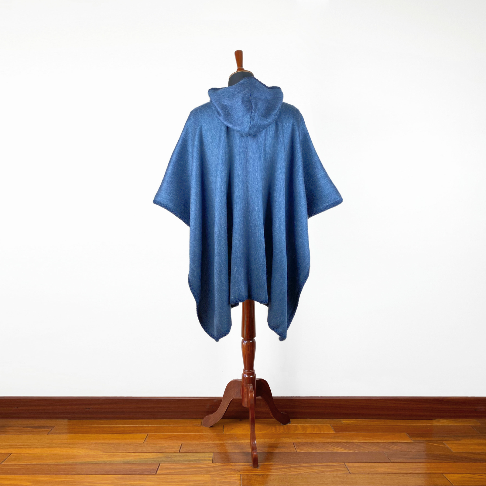 ALPACA WOOL BOHEMIAN WRAP HOODED BLANKET CAPE OPEN PONCHO SHAWL UNISEX HANDMADE