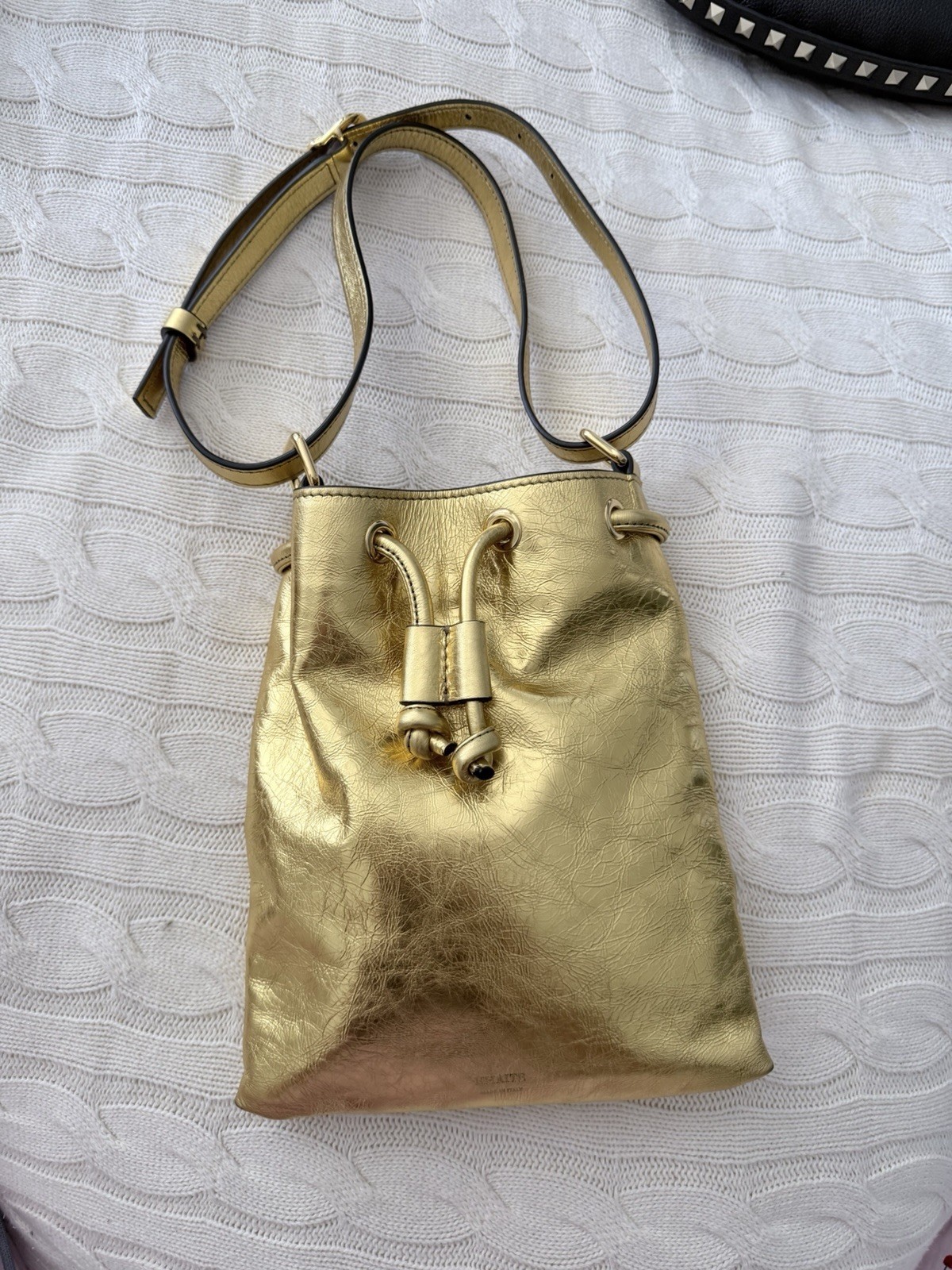 Khaite Greta Gold Bag