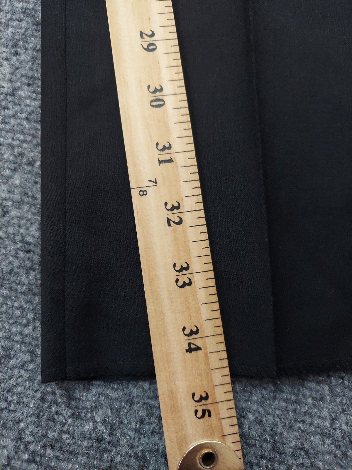 Ballin Dress Pants Mens 33 Black Comfort Eze THEO Super 120s Wool Unhemmed NWT