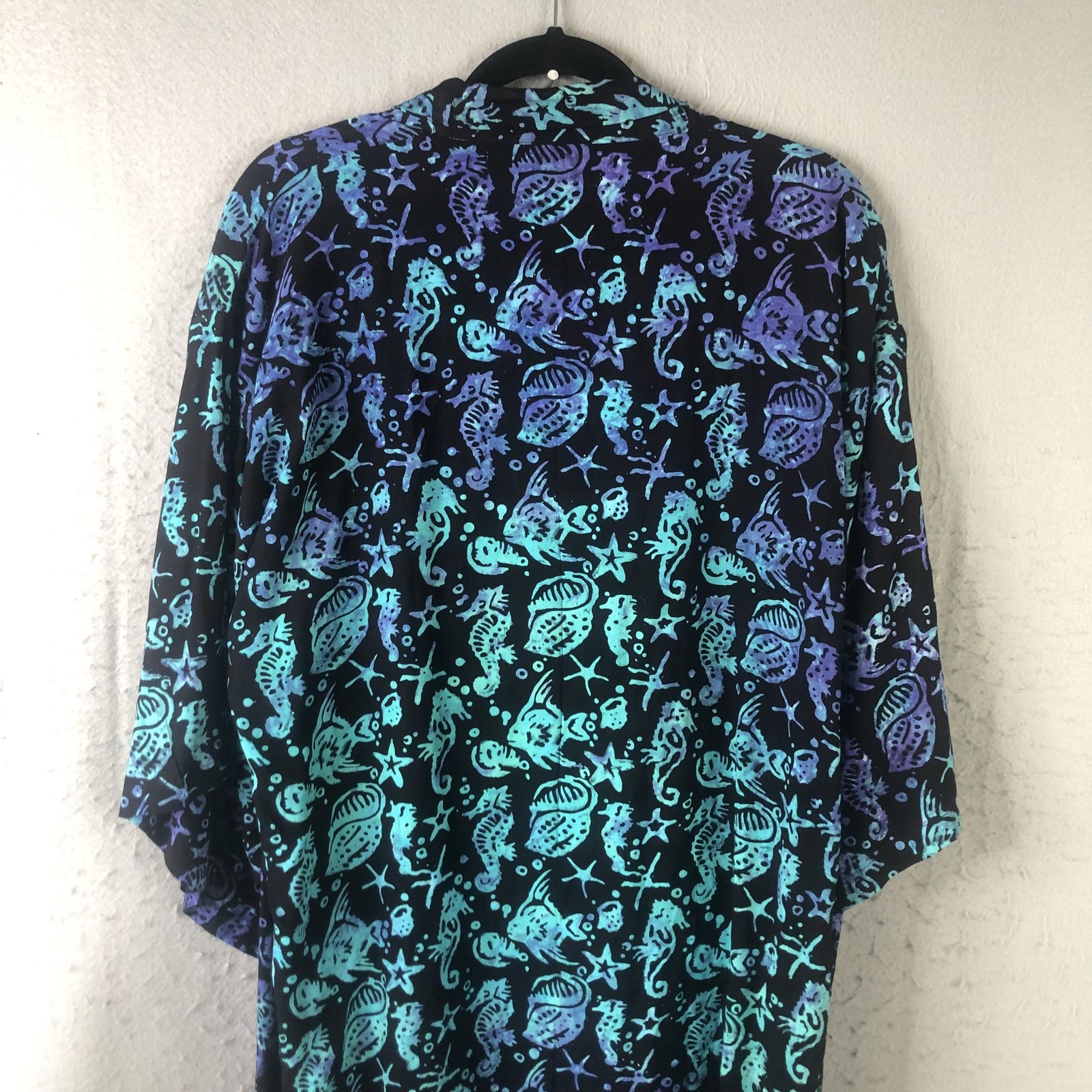 Sea Horse Topper Womens One Size Multicolor Tropical Ocean Beach Resort Cruise